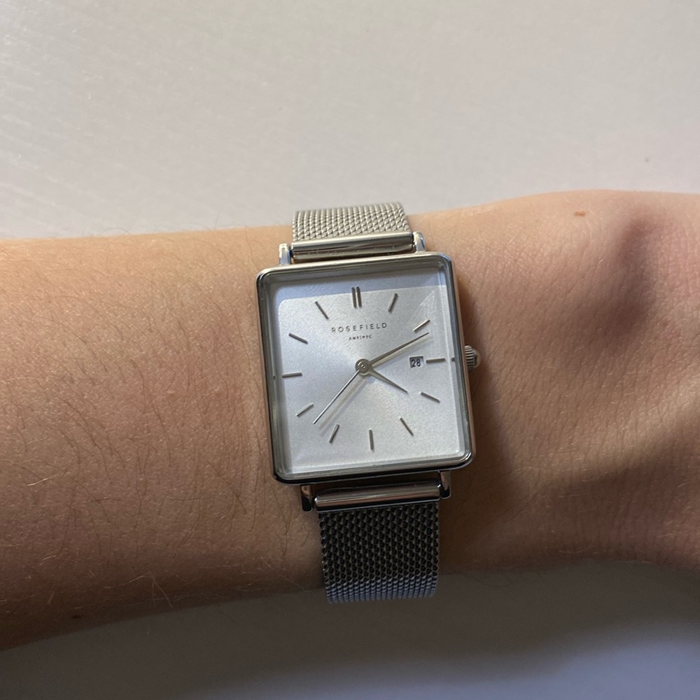 Rosefield women’s silver watch